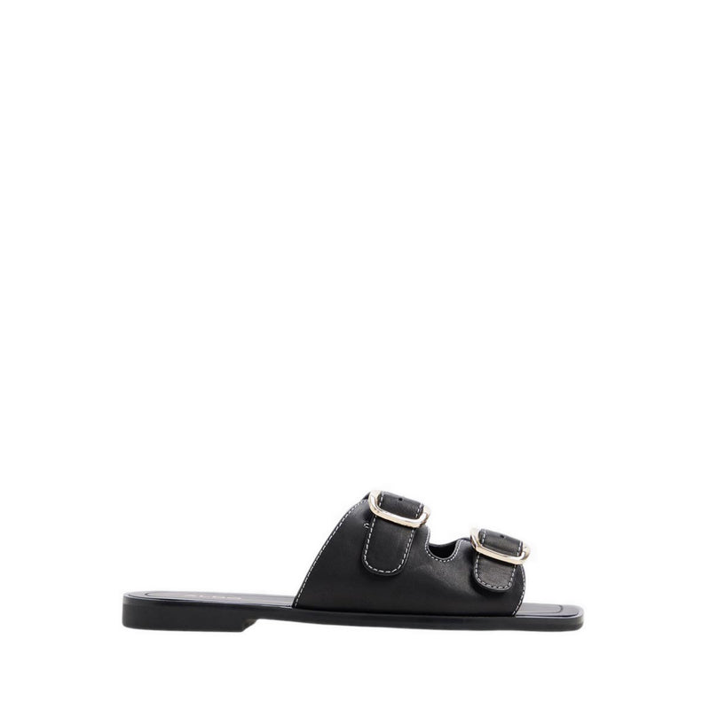 Oria-In Women's Flat Sandals - Black