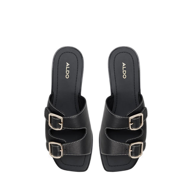 Oria-In Women's Flat Sandals - Black
