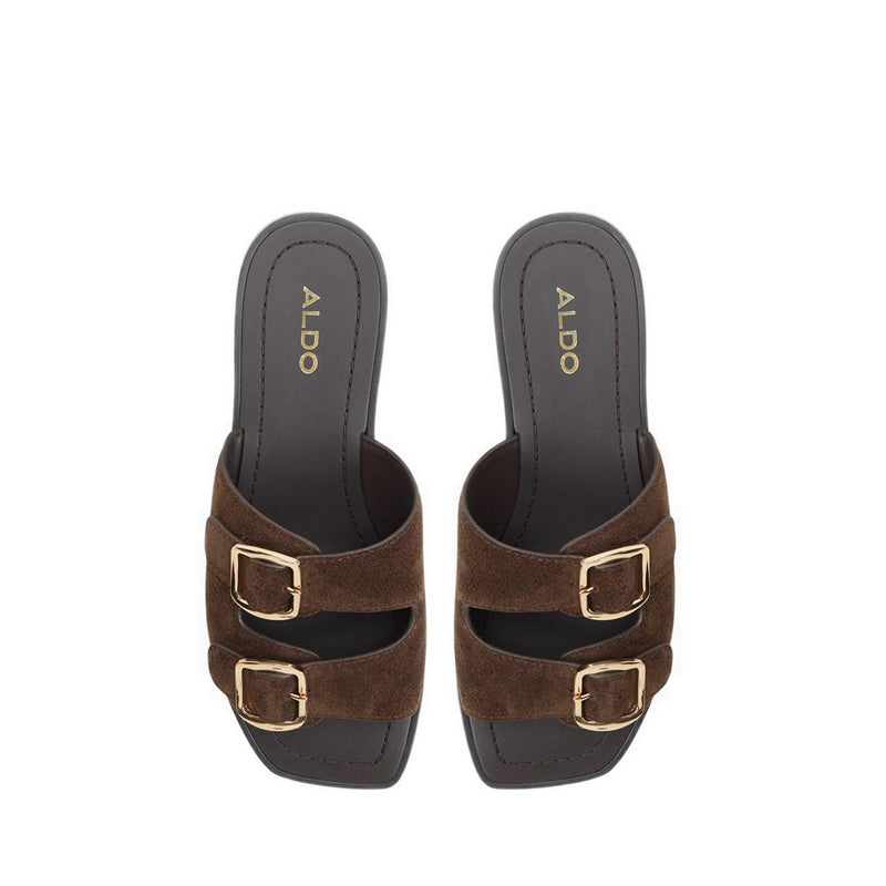 Oria-In Women's Flat Sandals - Dark Brown