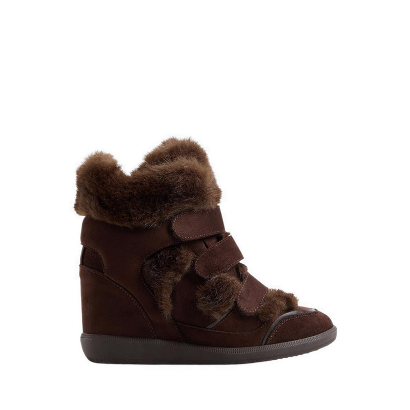 Belissa Women's Wedge Sneakers - Dark Brown
