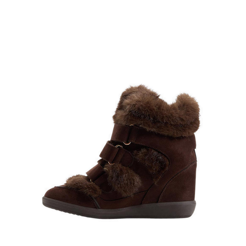 Belissa Women's Wedge Sneakers - Dark Brown