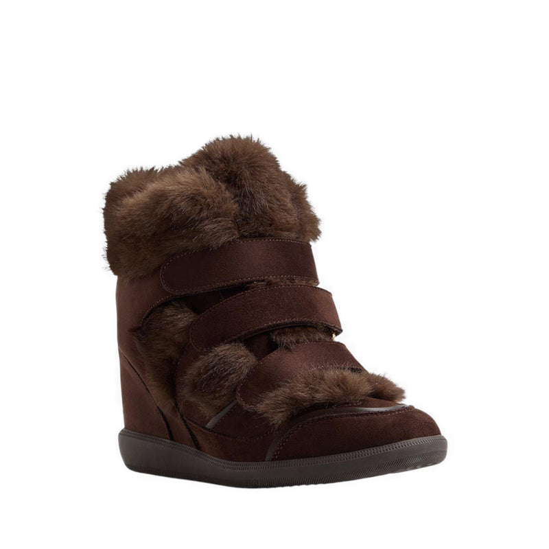 Belissa Women's Wedge Sneakers - Dark Brown