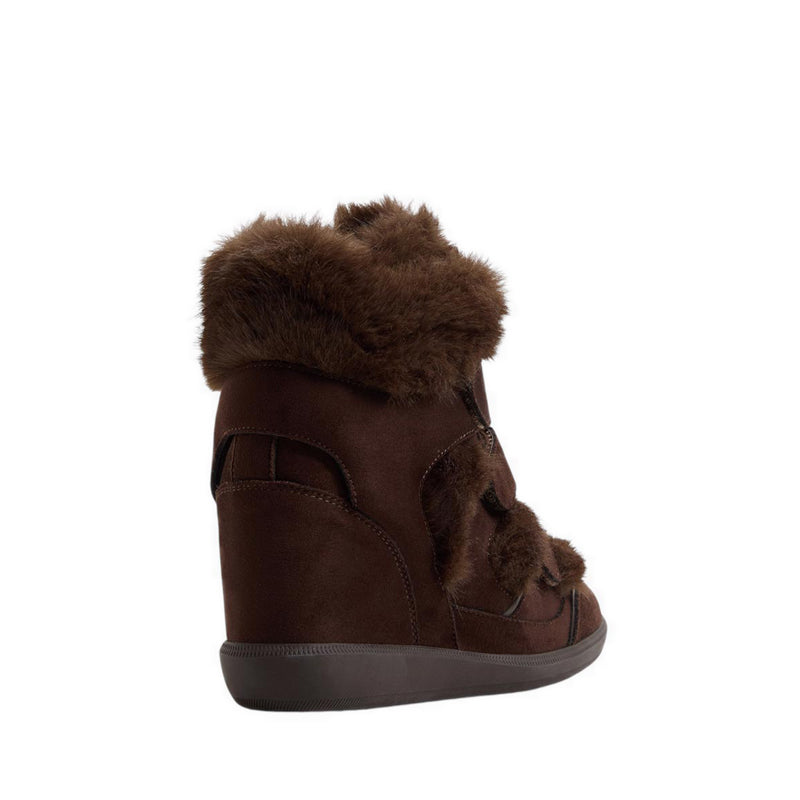 Belissa Women's Wedge Sneakers - Dark Brown