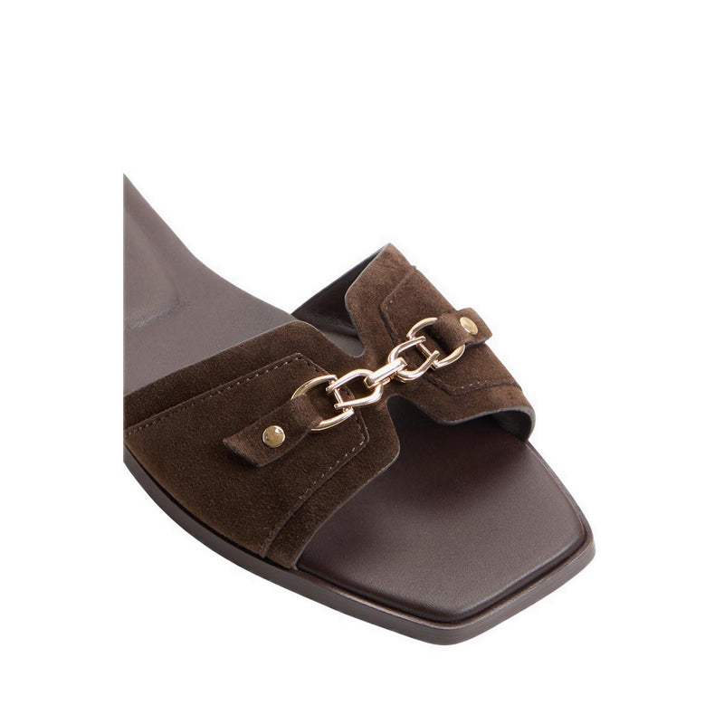 Alo Women's Flat Sandals - Dark Brown